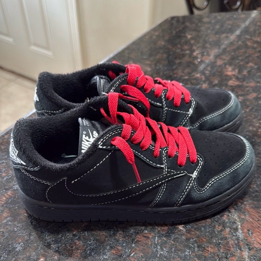 Travis Scott Kids Sneakers Black and Red